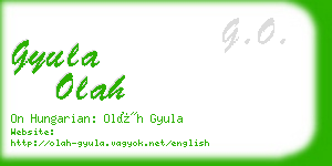 gyula olah business card